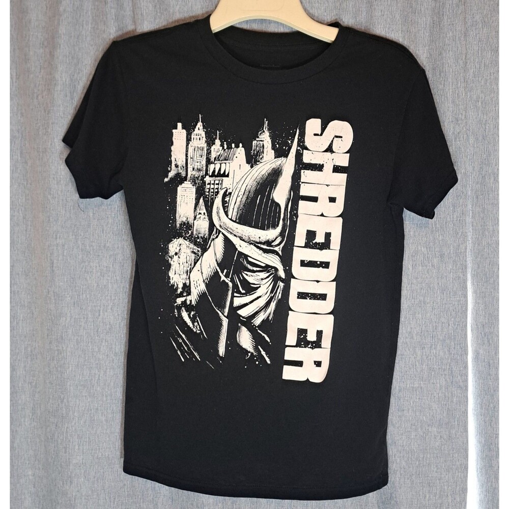 Teenage Mutant Ninja Turtles T-Shirt Mens Small Shredder Black Graphic TMNT Tee